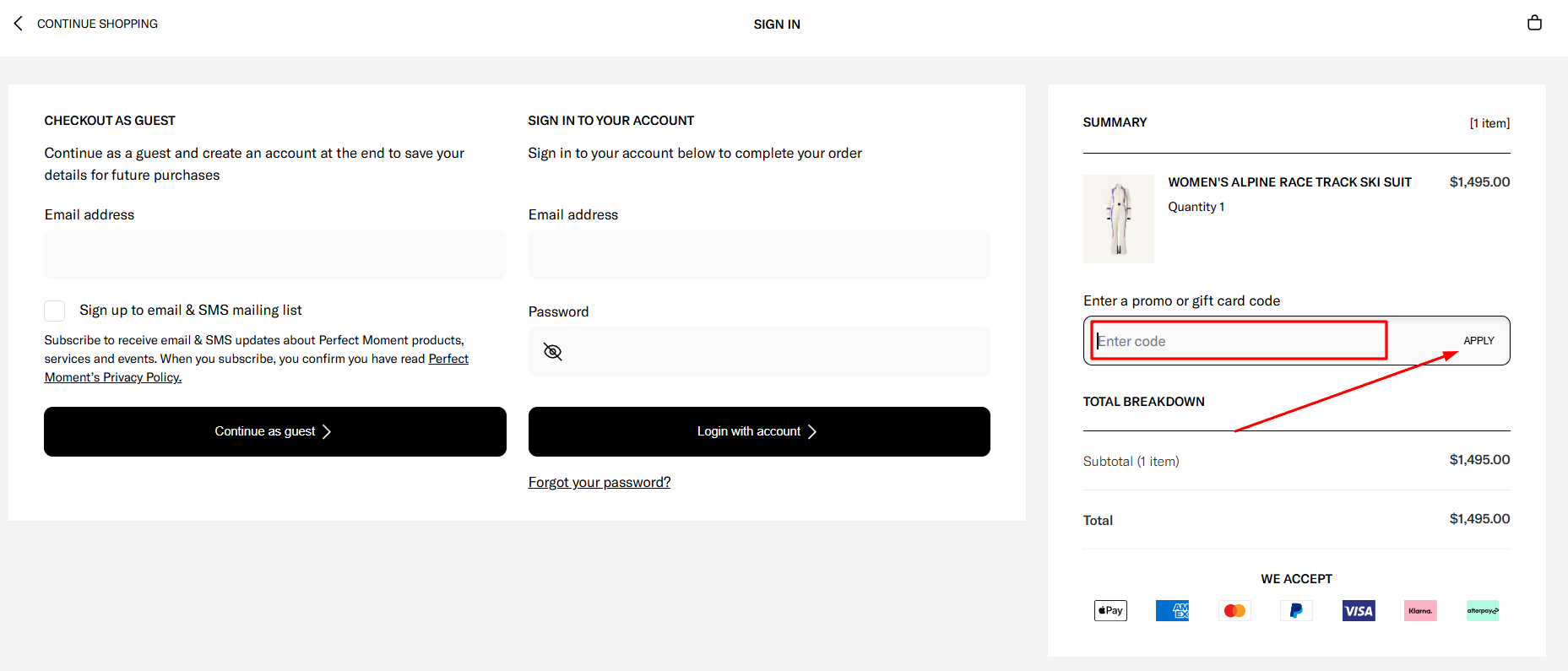 How to activate a Perfect Moment promo code